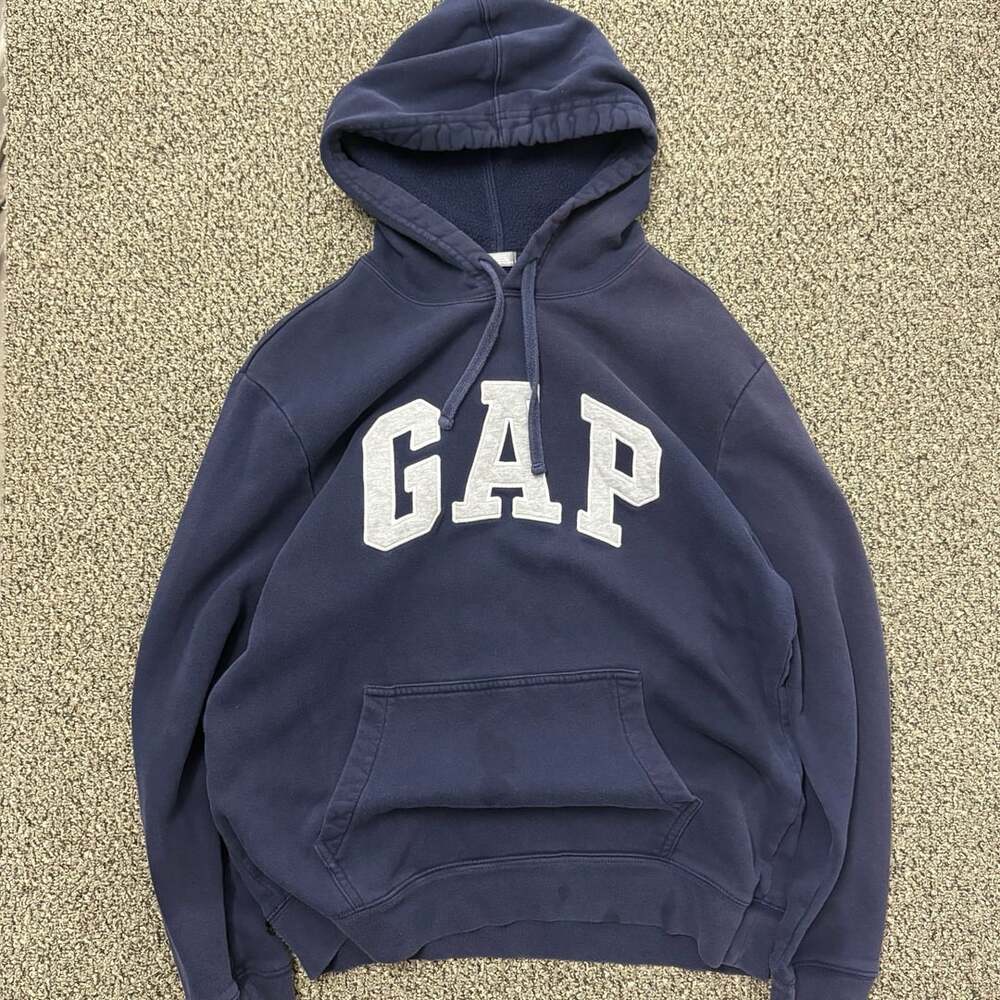 Gap Arch Logo Hoodie Size M Navy Blue